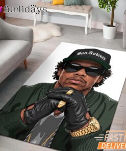 Jay Z Gold Chain Boss Rectangle Rug