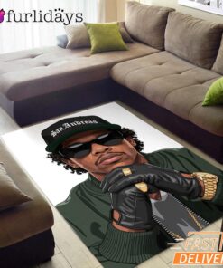 Jay Z Gold Chain Boss Rectangle Rug