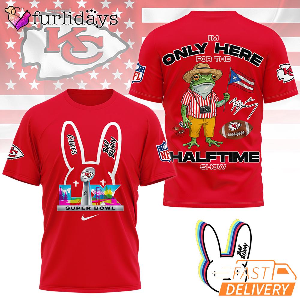 Kansas City Chiefs Super Bowl Halftime Show Bad Bunny Signature 3D T-Shirt Kansas City Chiefs Super Bowl Halftime Show Bad Bunny Signature 3D T-Shirt