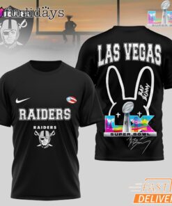 Las Vegas Raiders Bad Bunny Signature Super Bowl 2026 T-Shirt