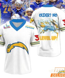 Los Angeles Chargers Super Bowl LX Pokemon 30th Anniversary Football Jersey