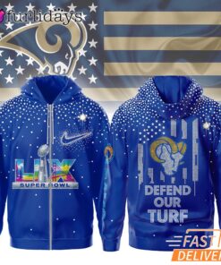 Los Angeles Rams Super Bowl Defend Our Turf Zip Hoodie