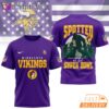 Minnesota Vikings NFL Bigfoot At The Super Bowl 3D T-Shirt