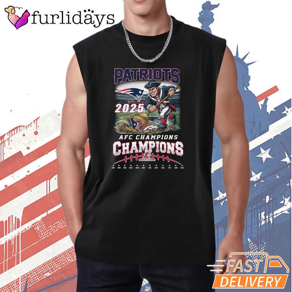 New England Patriots 2025 AFC Champions Graphic T-Shirt New England Patriots 2025 AFC Champions Graphic T-Shirt