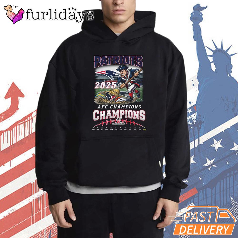 New England Patriots 2025 AFC Champions Graphic T-Shirt New England Patriots 2025 AFC Champions Graphic T-Shirt