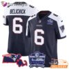 New England Patriots Belichick 6 White Football Jersey NFL Super Bowl Legacy Shirt