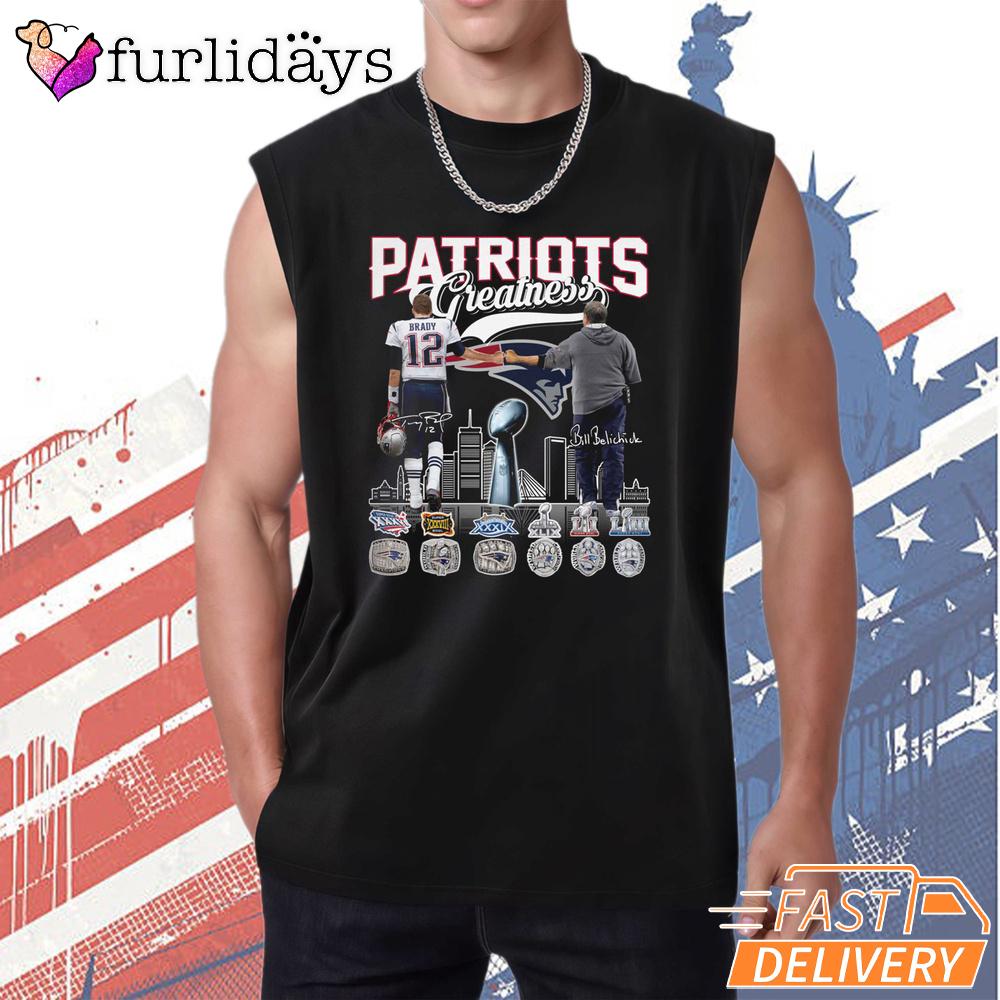 New England Patriots Brady 12 Trophy Timeline Graphic T-Shirt New England Patriots Brady 12 Trophy Timeline Graphic T-Shirt