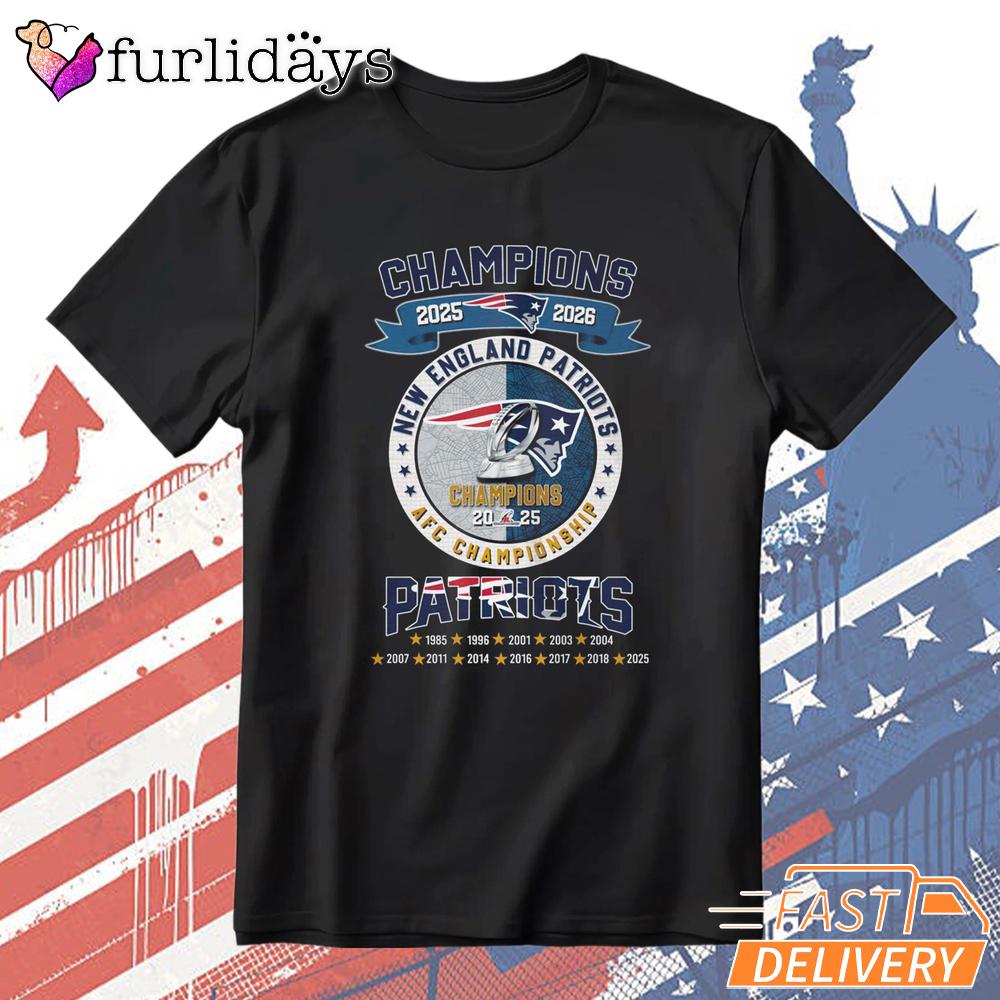 New England Patriots Championship Legacy Emblem T-Shirt New England Patriots Championship Legacy Emblem T-Shirt