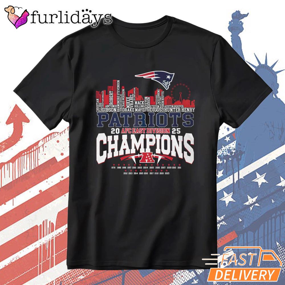 New England Patriots City Champions Skyline Graphic T-Shirt New England Patriots City Champions Skyline Graphic T-Shirt