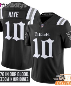 New England Patriots Drake Maye 10 Football Jersey NFL Limited Fan Edition