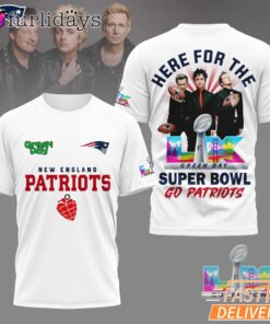 New England Patriots Here For The Green Day Super Bowl LX 3D T-Shirt
