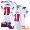 New England Patriots Mac Jones 10 White Football Jersey NFL Football Fan Shirt