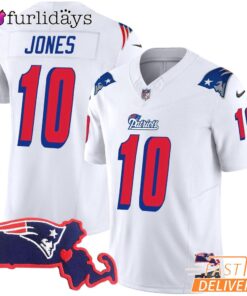 New England Patriots Mac Jones 10 White Football Jersey NFL Football Fan Shirt