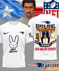New England Patriots NFL Bad Bunny Super Bowl Limited Edition T Shirt