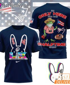 New England Patriots Super Bowl Halftime Show Bad Bunny Signature 3D T-Shirt