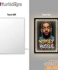 Nipsey Hussle Abstract Graffiti Mirror Night Light Urban Hip Hop Style, Rapper Lamp