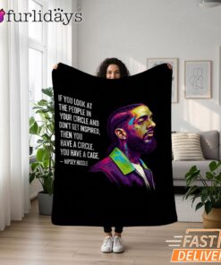 Nipsey Hussle Color Portrait Blanket Inspirational Hip Hop Art