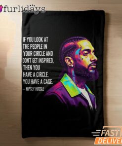 Nipsey Hussle Color Portrait Blanket Inspirational Hip Hop Art