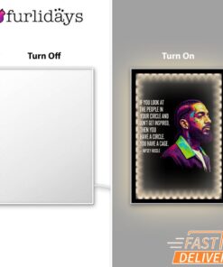 Nipsey Hussle Color Portrait Mirror Night Light Inspirational Hip Hop Art, Rapper Lamp