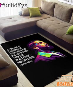 Nipsey Hussle Color Portrait Rectangle Rug Inspirational Hip Hop Art