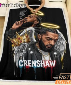 Nipsey Hussle Crenshaw Street Blanket Rap Legend Memorial