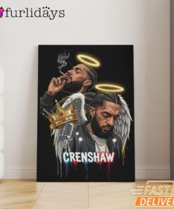Nipsey Hussle Crenshaw Street Canvas Rap Legend Memorial, Rap Lengends Poster