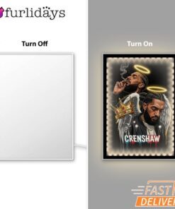 Nipsey Hussle Crenshaw Street Mirror Night Light Rap Legend Memorial, Rapper Lamp