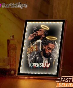 Nipsey Hussle Crenshaw Street Mirror Night Light Rap Legend Memorial, Rapper Lamp