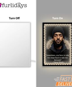 Nipsey Hussle Faith Mirror Night Light Powerful Motivational Street Style, Rapper Lamp