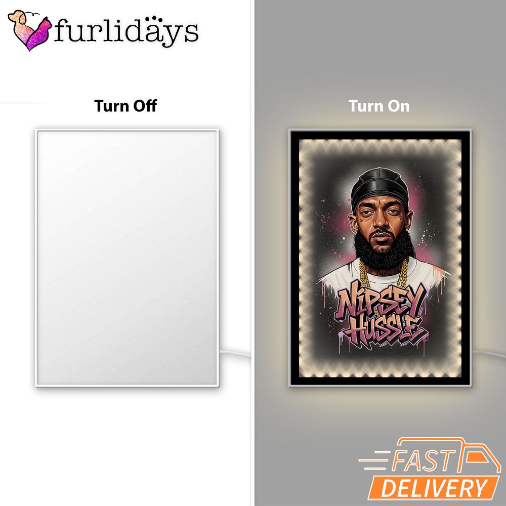 Nipsey Hussle Faith Over Fear Mirror Night Light Inspirational Streetwear, Rapper Lamp Nipsey Hussle Faith Over Fear Mirror Night Light Inspirational Streetwear, Rapper Lamp