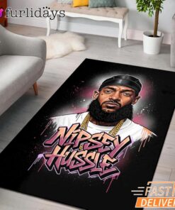 Nipsey Hussle Faith Over Fear Rectangle Rug Inspirational Streetwear