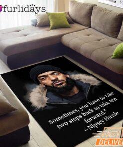Nipsey Hussle Faith Rectangle Rug Powerful Motivational Street Style