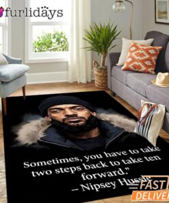 Nipsey Hussle Faith Rectangle Rug Powerful Motivational Street Style
