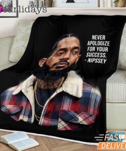 Nipsey Hussle Flannel Style Blanket Urban Rap Legend Tribute
