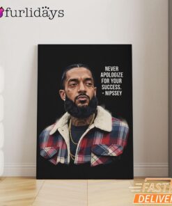 Nipsey Hussle Flannel Style Canvas Urban Rap Legend Tribute, Rap Lengends Poster