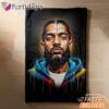 Nipsey Hussle Golden Portrait Blanket Graffiti Street Style