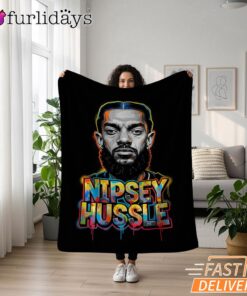 Nipsey Hussle Graffiti Art Blanket Bold Streetwear Tribute
