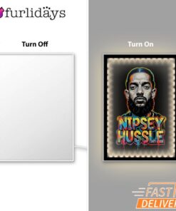 Nipsey Hussle Graffiti Art Mirror Night Light Bold Streetwear Tribute, Rapper Lamp