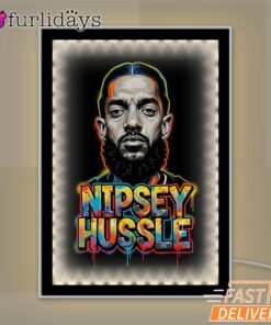 Nipsey Hussle Graffiti Art Mirror Night Light Bold Streetwear Tribute, Rapper Lamp