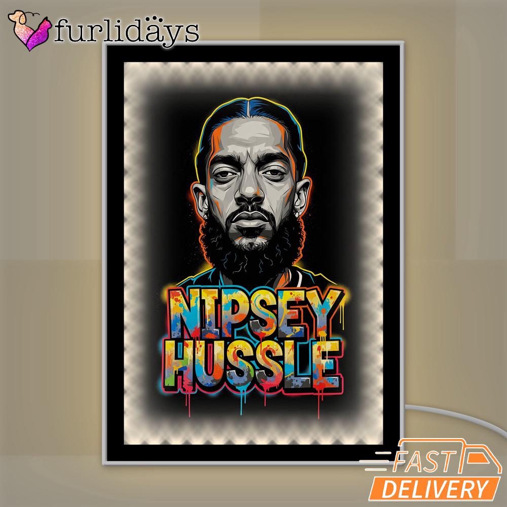 Nipsey Hussle Graffiti Art Mirror Night Light Bold Streetwear Tribute, Rapper Lamp Nipsey Hussle Graffiti Art Mirror Night Light Bold Streetwear Tribute, Rapper Lamp