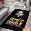 Nipsey Hussle Graffiti Art Rectangle Rug Bold Streetwear Tribute