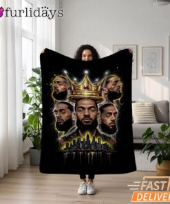 Nipsey Hussle King Tribute Blanket Crown Legacy Edition