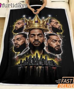 Nipsey Hussle King Tribute Blanket Crown Legacy Edition