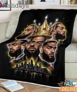 Nipsey Hussle King Tribute Blanket Crown Legacy Edition