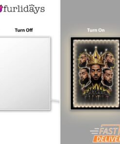 Nipsey Hussle King Tribute Mirror Night Light Crown Legacy Edition, Rapper Lamp