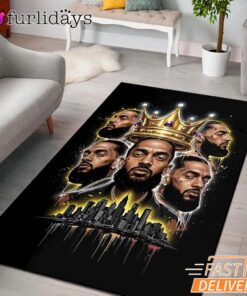 Nipsey Hussle King Tribute Rectangle Rug Crown Legacy Edition