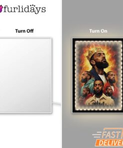 Nipsey Hussle Legacy Collage Mirror Night Light Street Culture Edition, Rapper Lamp