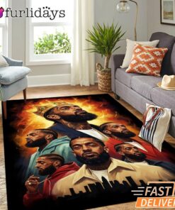 Nipsey Hussle Legacy Collage Rectangle Rug Street Culture Edition