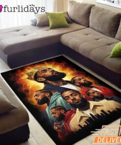 Nipsey Hussle Legacy Collage Rectangle Rug Street Culture Edition