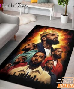 Nipsey Hussle Legacy Collage Rectangle Rug Street Culture Edition
